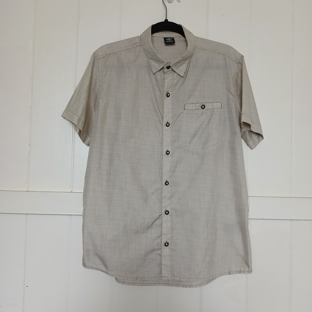 Kuhl Shirt Krossfire Men's Medium Hiking Outdoors Camping Gorpcore Button Up SS